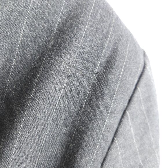 Lauren Ralph Lauren Mens 42L Gray Wool Pinstripe 2-Button Sports Coat Blazer - Picture 3 of 10